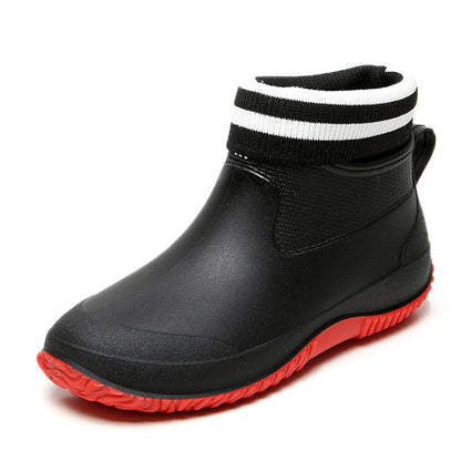 BAOLESEM Men's Eco-Friendly Waterproof Ankle Rain Boots