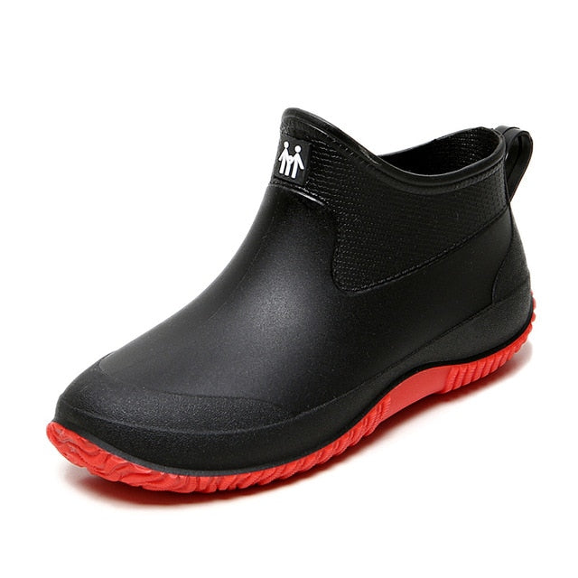 BAOLESEM Men's Eco-Friendly Waterproof Ankle Rain Boots