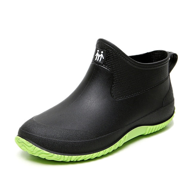BAOLESEM Men's Eco-Friendly Waterproof Ankle Rain Boots