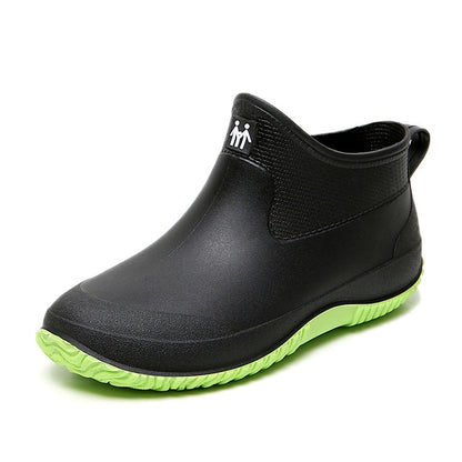 BAOLESEM Men's Eco-Friendly Waterproof Ankle Rain Boots
