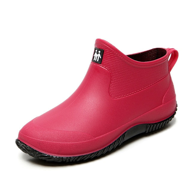 BAOLESEM Men's Eco-Friendly Waterproof Ankle Rain Boots