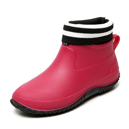 BAOLESEM Men's Eco-Friendly Waterproof Ankle Rain Boots