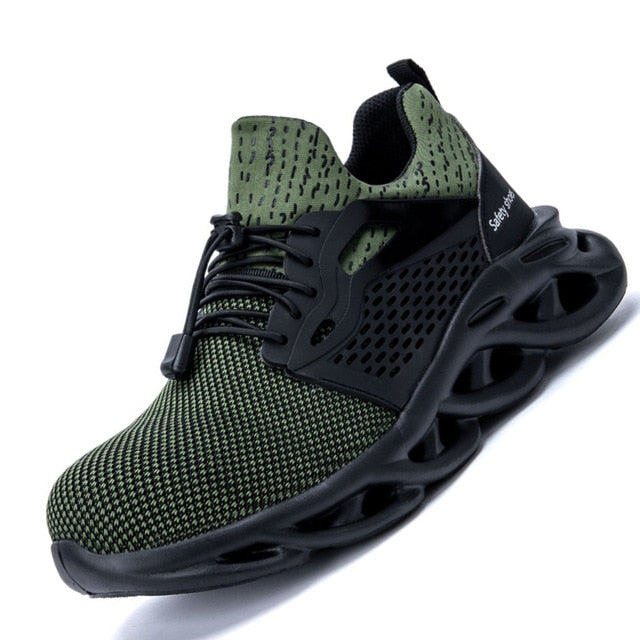 Men's Eco-Friendly Steel Toe Work Shoes - Safe & Sustainable Comfort