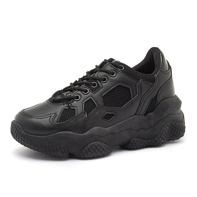 Eco-Friendly Women's Platform Sneakers - Bold Style with Sustainable Heart
