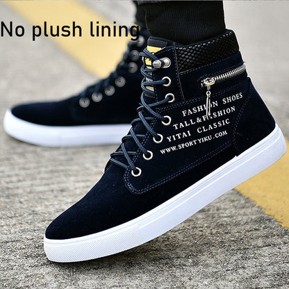 Men's Cozy Lace-up Winter Boots - Warm & Stylish