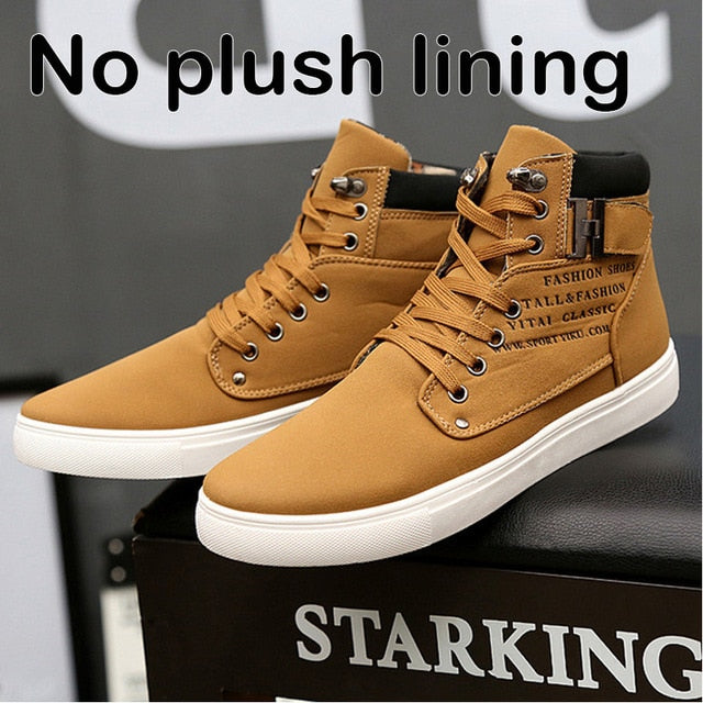 Men's Cozy Lace-up Winter Boots - Warm & Stylish