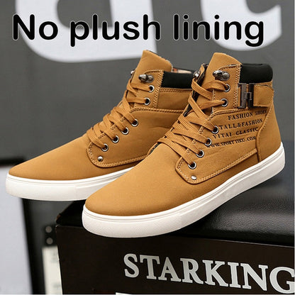 Men's Cozy Lace-up Winter Boots - Warm & Stylish