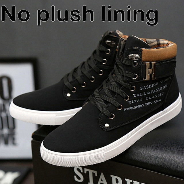 Men's Cozy Lace-up Winter Boots - Warm & Stylish