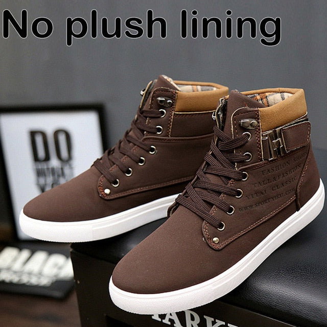 Men's Cozy Lace-up Winter Boots - Warm & Stylish