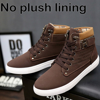 Men's Cozy Lace-up Winter Boots - Warm & Stylish