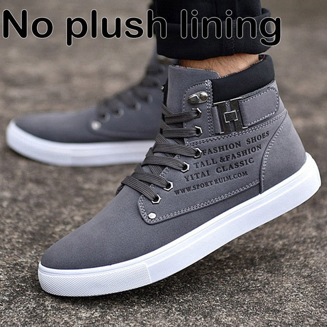 Men's Cozy Lace-up Winter Boots - Warm & Stylish