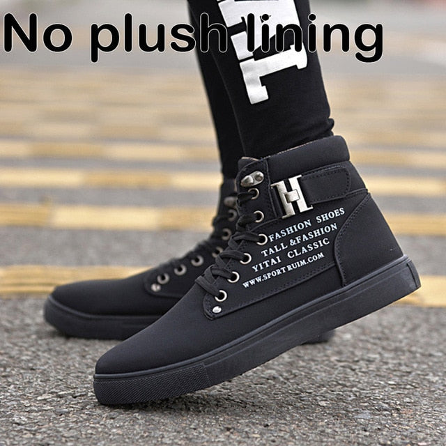 Men's Cozy Lace-up Winter Boots - Warm & Stylish