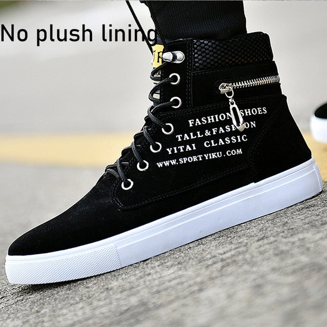 Men's Cozy Lace-up Winter Boots - Warm & Stylish