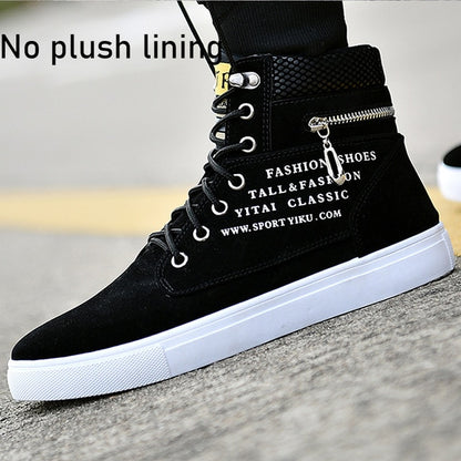 Men's Cozy Lace-up Winter Boots - Warm & Stylish