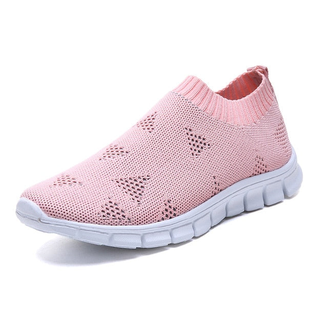 Women's Mesh Platform Sneakers - Effortless Style & Breathability