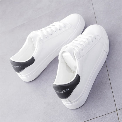 Fashion Shoes Women's Vulcanize Shoes Spring New Casual Classic Solid Color PU Leather Shoes Women Casual White Shoes Sneakers