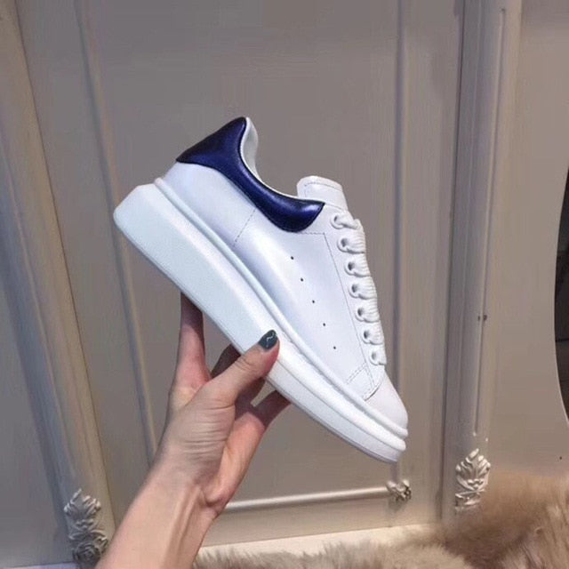 HKSZ Luxury Men's Sneakers - Breathable White Casual Shoes