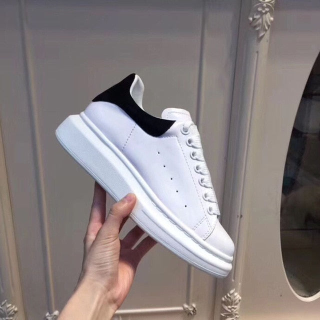 HKSZ Luxury Men's Sneakers - Breathable White Casual Shoes