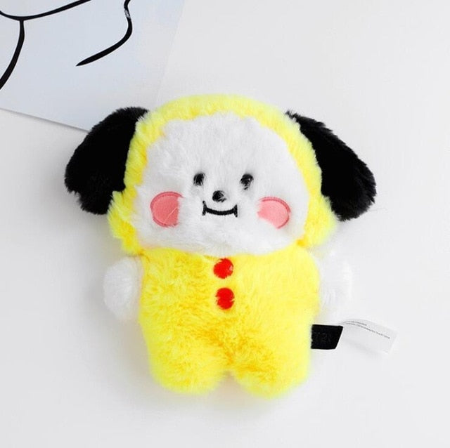 Korean Super Star Plush Animal Keychain – Soft BTS Cartoon Doll Gift