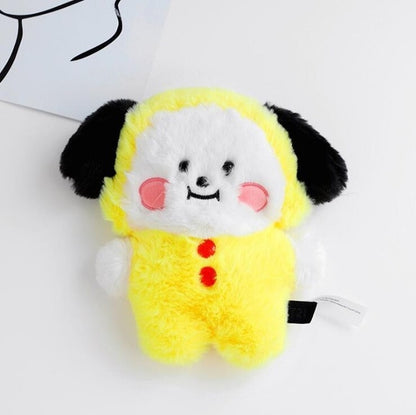 Korean Super Star Plush Animal Keychain – Soft BTS Cartoon Doll Gift