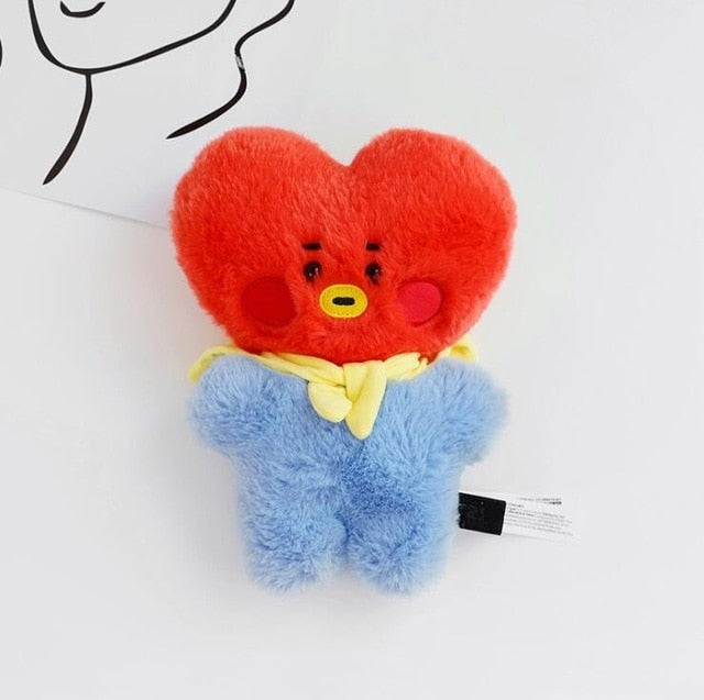 Korean Super Star Plush Animal Keychain – Soft BTS Cartoon Doll Gift