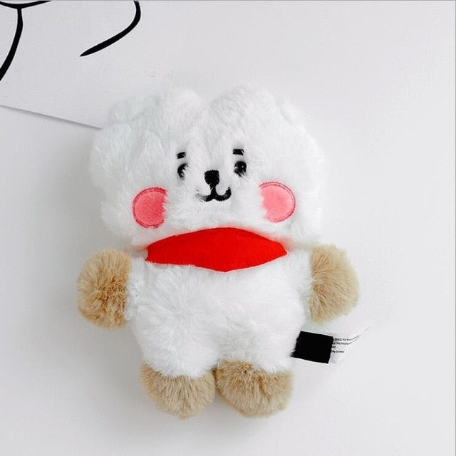 Korean Super Star Plush Animal Keychain – Soft BTS Cartoon Doll Gift