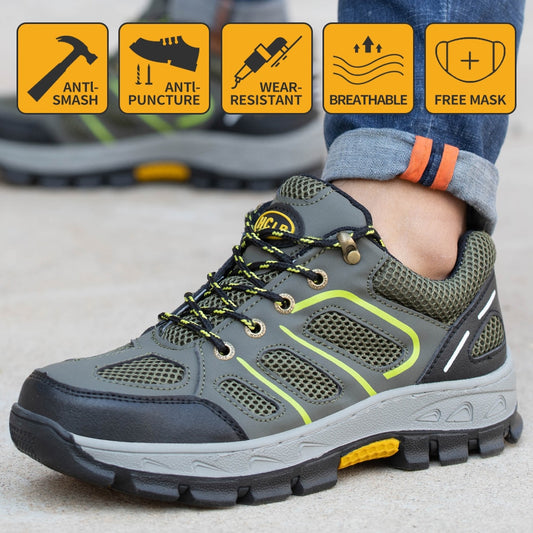 Eco-Conscious Men's Steel Toe Boots - Safety Meets Sustainability