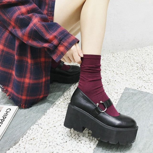 Eco-Chic Mary Jane Wedges - Sustainable Elegance & Comfort