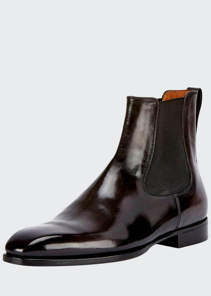 Men New Fashion Pu Leather Lace-up Ankle Shoes Ruond Toe Low Heel Boot Male Casual Classic Retro All-match Chelsea Boots TV804