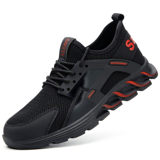 Men Work Safety Shoes Lightweight Nail Penetration Resistance Flexibility Steel Toecap Anti-smashing Outdoor Wearable