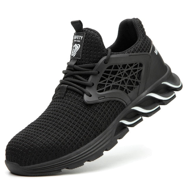 Men Work Safety Shoes Lightweight Nail Penetration Resistance Flexibility Steel Toecap Anti-smashing Outdoor Wearable
