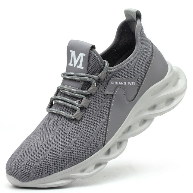 Men Work Safety Shoes Lightweight Nail Penetration Resistance Flexibility Steel Toecap Anti-smashing Outdoor Wearable