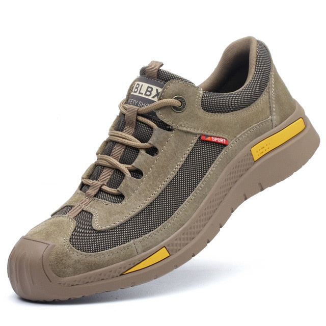 Men Work Safety Shoes Lightweight Nail Penetration Resistance Flexibility Steel Toecap Anti-smashing Outdoor Wearable