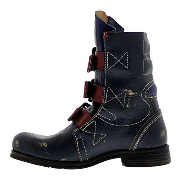 Men's Stylish PU Leather Motorcycle Boots - Comfort & Durability