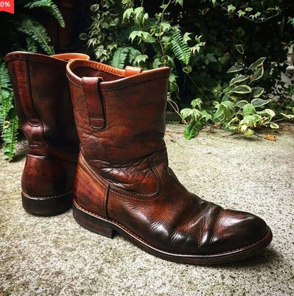 Men's Retro Ankle Boots - Stylish & Versatile