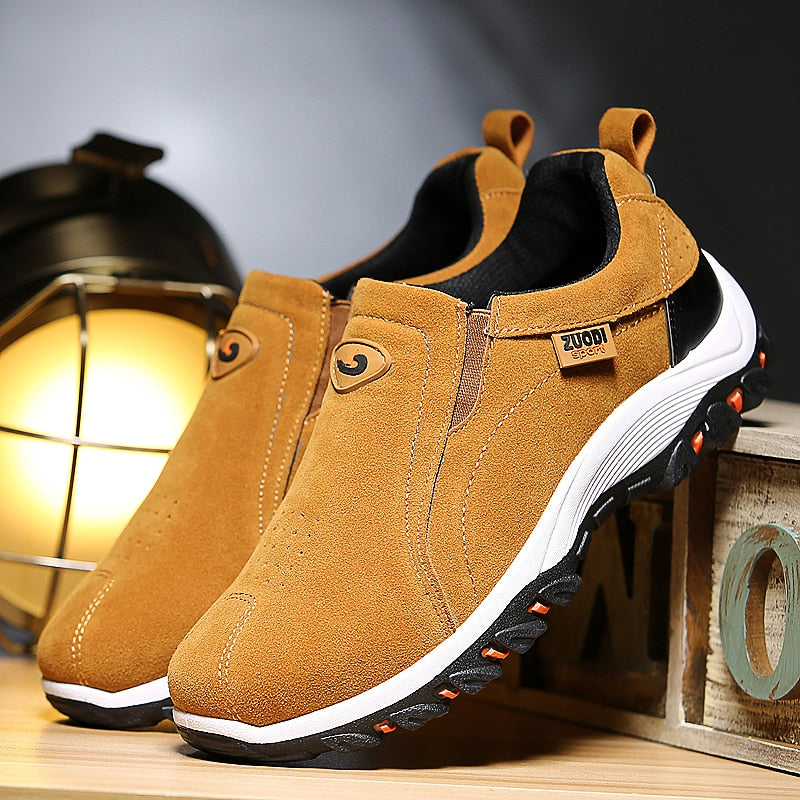 Lightweight Men's Suede Loafers - Slip-On, Breathable & Non-Slip