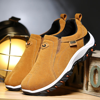 Lightweight Men's Suede Loafers - Slip-On, Breathable & Non-Slip