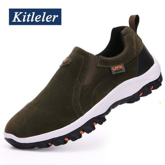 Lightweight Men's Suede Loafers - Slip-On, Breathable & Non-Slip