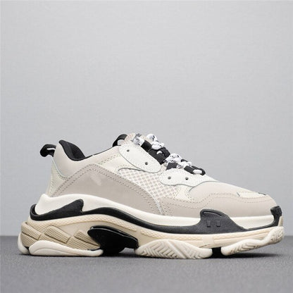 HKGS Leather Chunky Sneakers - Stylish & Durable Casual Shoes