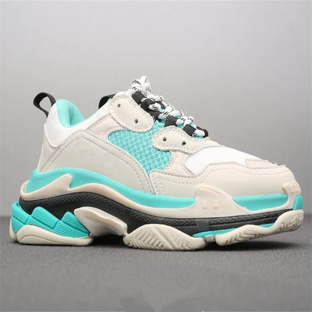 HKGS Leather Chunky Sneakers - Stylish & Durable Casual Shoes