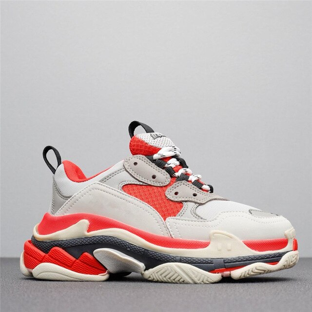 HKGS Leather Chunky Sneakers - Stylish & Durable Casual Shoes