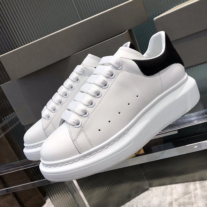 Unisex White Platform Sneakers Modern Thick Sole Casual Footwear