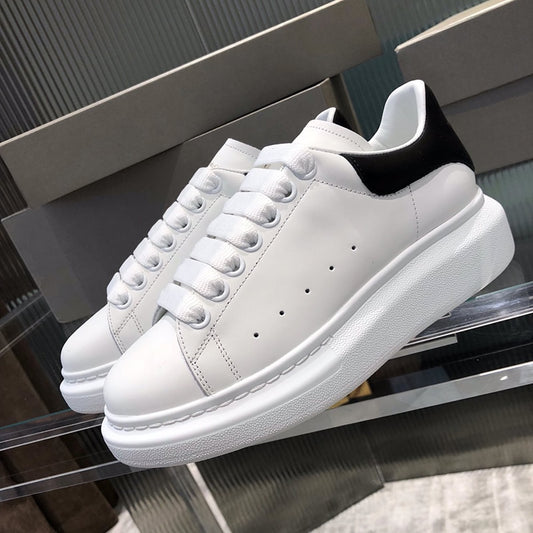 Unisex White Platform Sneakers Modern Thick Sole Casual Footwear
