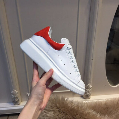 Unisex White Platform Sneakers Modern Thick Sole Casual Footwear