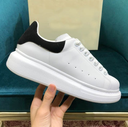 Unisex White Platform Sneakers Modern Thick Sole Casual Footwear
