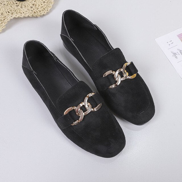 Spring 2020 Loafers Woman New Flat Shoes Square Toe And Shallow Mouth Web Celebrity  Shoes Fashion Soft Sole Gourd Ladle Shoes