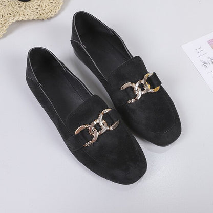 Spring 2020 Loafers Woman New Flat Shoes Square Toe And Shallow Mouth Web Celebrity  Shoes Fashion Soft Sole Gourd Ladle Shoes
