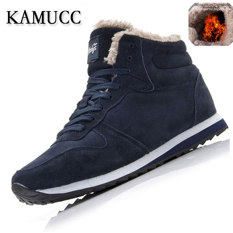KAMUCC Men's Winter Ankle Snow Boots - Warm & Stylish