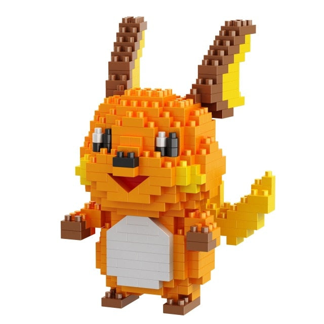 Small Building Pokemon Blocks Small Cartoon Picachu Animal Model Education Game Graphics Bricks Pokemon Toys