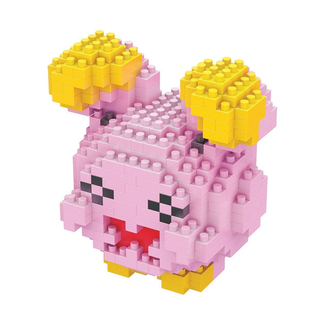 Small Building Pokemon Blocks Small Cartoon Picachu Animal Model Education Game Graphics Bricks Pokemon Toys